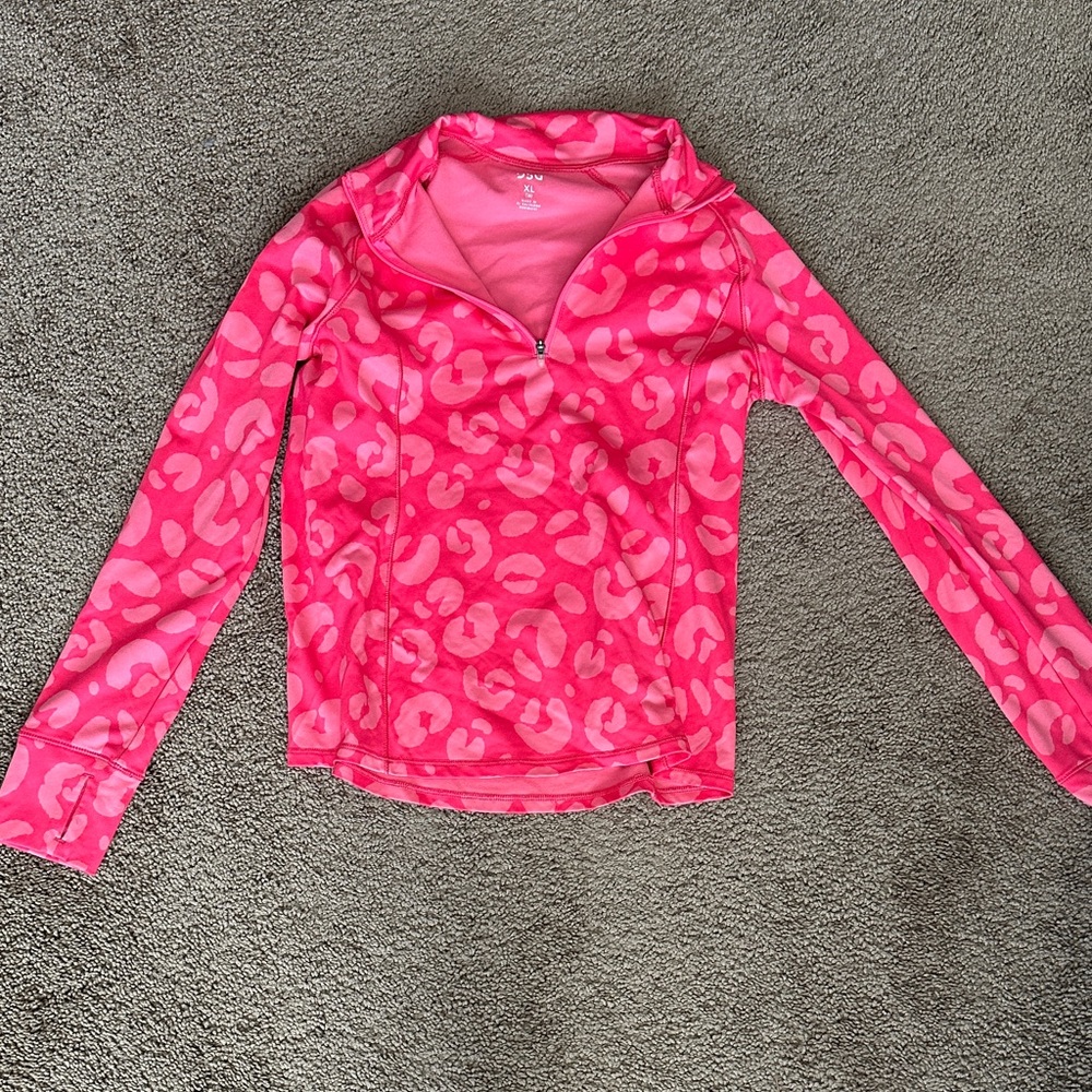 Pink Patterned Long Sleeve Top